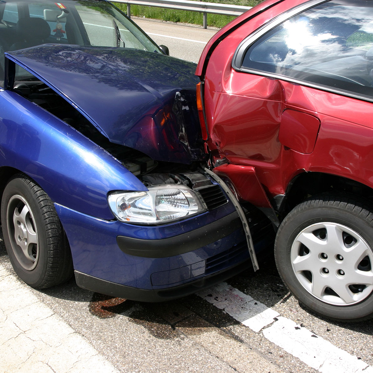 Two Cars in an Accident in Miami