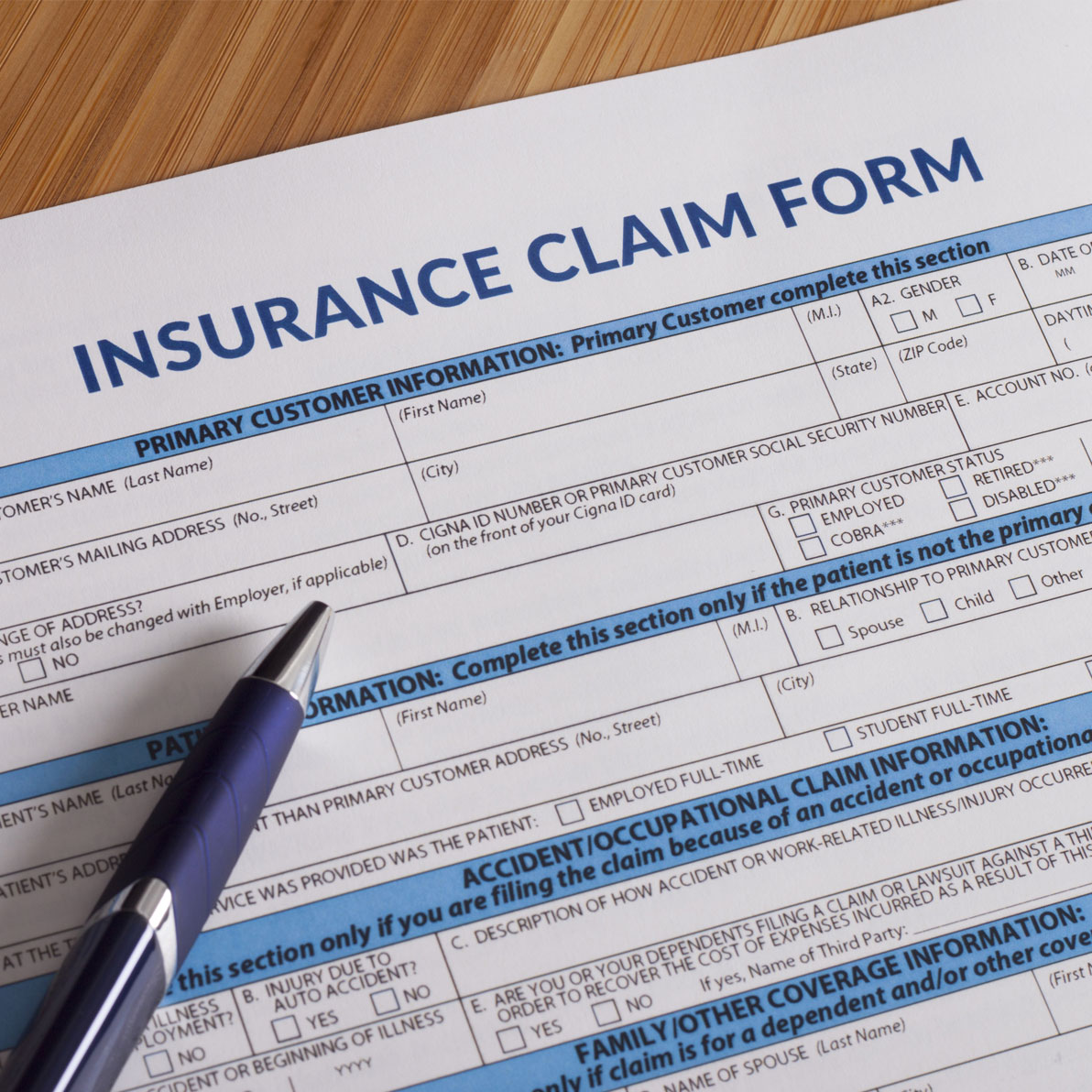 Insurance Claim Form