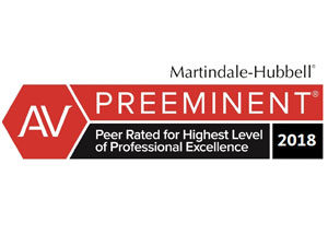 A peer review rating organization of renown throughout legal spheres. An AV Preeminent® Rating is the highest possible rating granted by Martindale-Hubbell®.